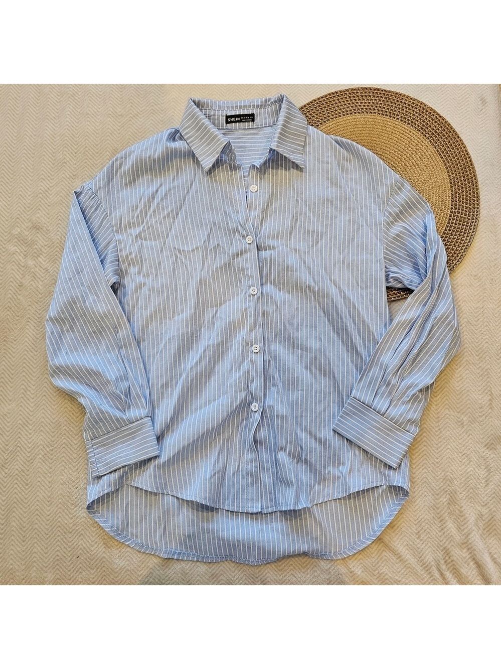 💥4 for $25💥 Shein Blue Striped Womens Shirt
